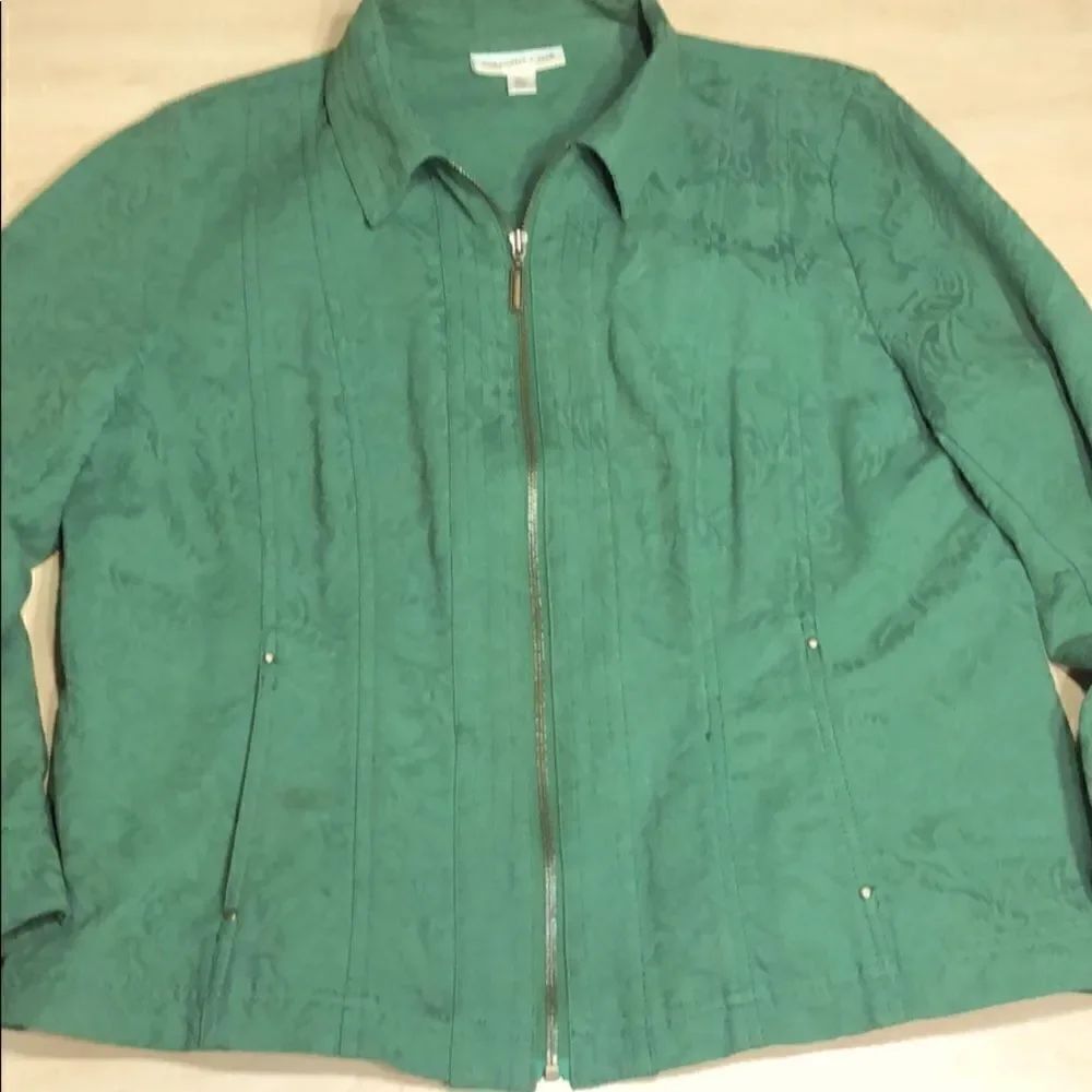 100% Cotton Coldwater Creek Green Jacket